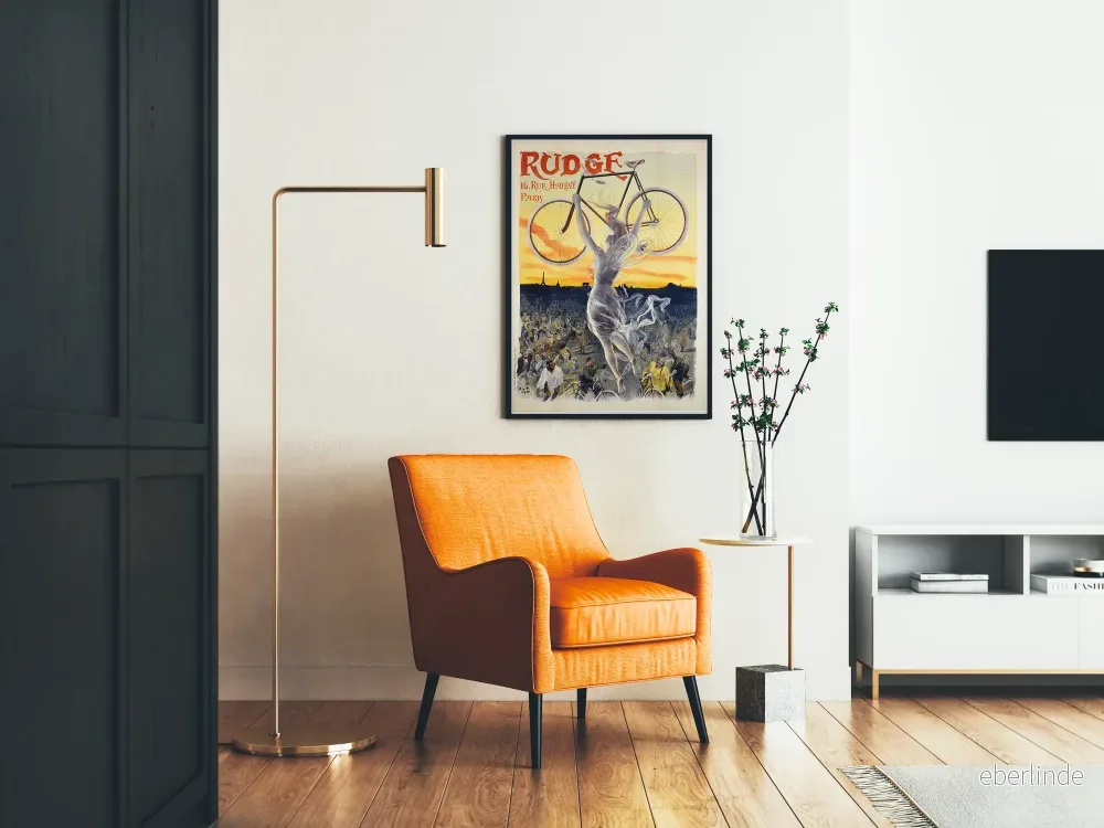 Vintageposter Rudge Vélo - Parisisk väggdekoration - Bild 2