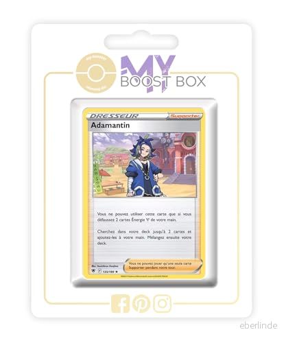 Adamantin (Adaman) 135/189 Holo or Reverse (random) Myboost X Epée et Bouclier 10 Astres Radieux Box med franska Pokémon kort 3701604912948