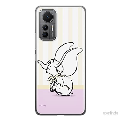 ERT GROUP mobiltelefonfodral för Xiaomi 12 LITE originalt och officiellt licensierat Disney mönster Dumbo 009 optimalt anpassad till formen på mobiltelefonen, fodral tillverkad av TPU plast 5905511500849