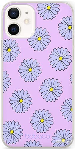 ERT GROUP mobiltelefonfodral för Apple Iphone 12 Mini originalt och officiellt licensierat Babaco mönster Flowers 021 Vit anpassad till formen på mobiltelefonen, fodral tillverkad av TPU plast 5903932644548