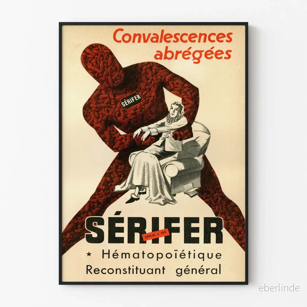 Vintageaffisch för hematopoetisk serifer - Retro väggdekoration
