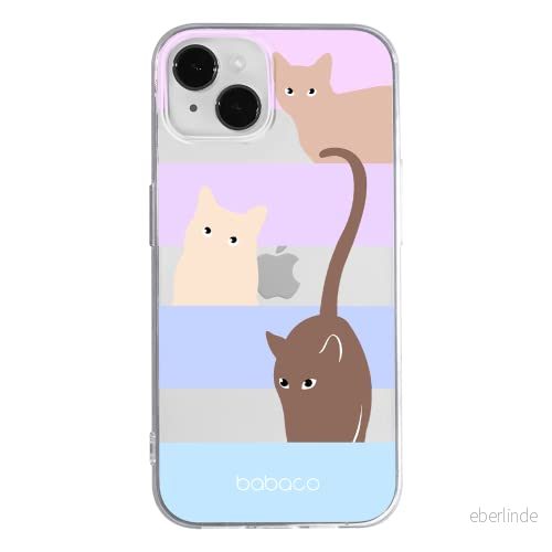 ERT GROUP mobiltelefonfodral för Apple Iphone 14 originalt och officiellt licensierat Babaco mönster Cats 014 optimalt anpassad till formen på mobiltelefonen, gedeeltelijk transparant 5905131886484