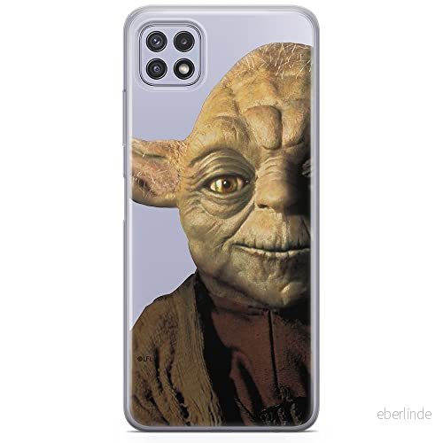 ERT GROUP mobiltelefonfodral för Samsung A22 5G originalt och officiellt licensierat Star Wars mönster Yoda 004 optimalt anpassad till formen på mobiltelefonen, gedeeltelijk transparant 5903932827361