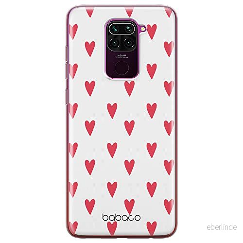 ERT GROUP mobiltelefonfodral för Xiaomi REDMI NOTE 9 originalt och officiellt licensierat Babaco mönster Hearts 004 optimalt anpassad till formen på mobiltelefonen, gedeeltelijk transparant 5904805018664