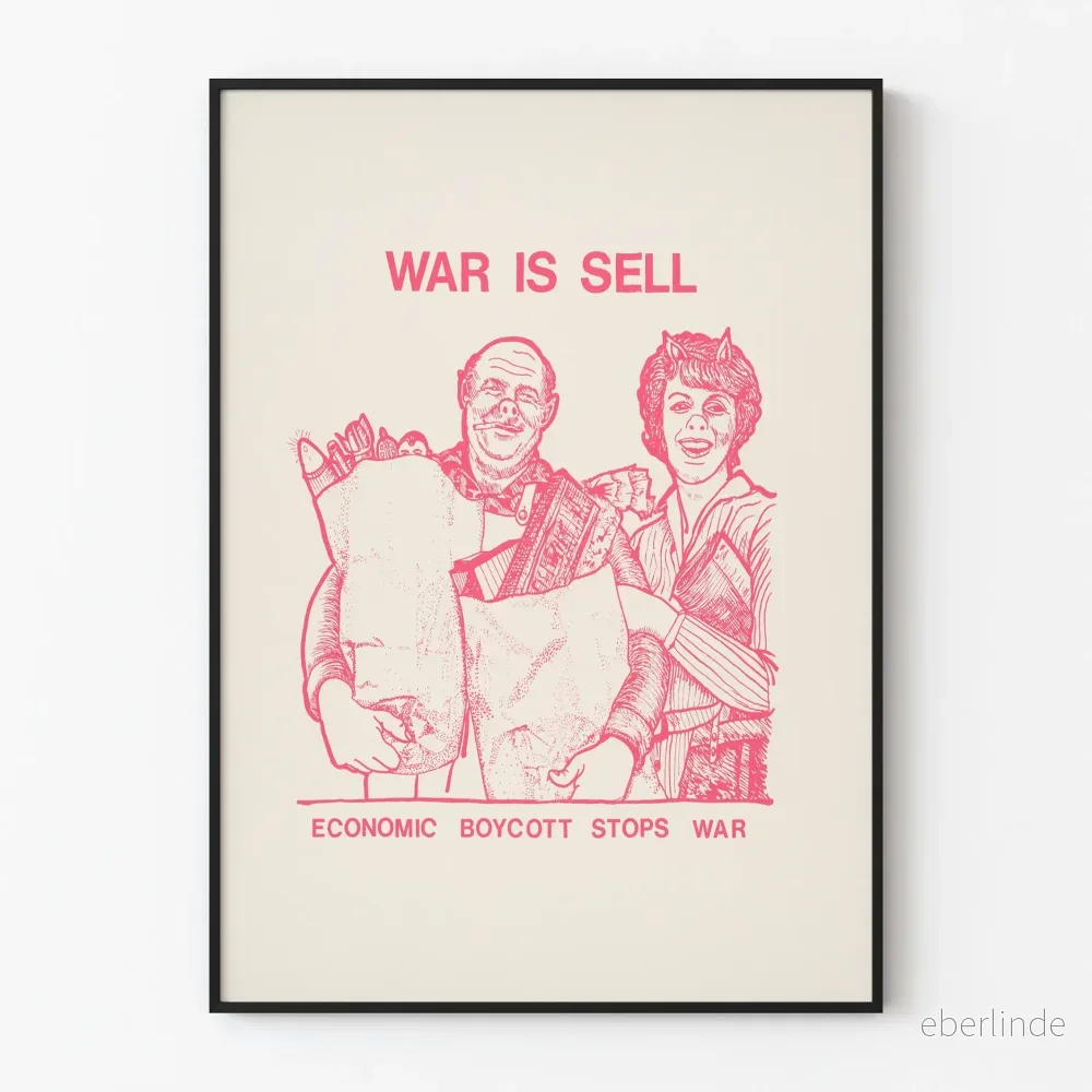 Dekorativ poster om krig och ekonomiskt bojkott Dekorativ poster om krig och ekonomiskt bojkott