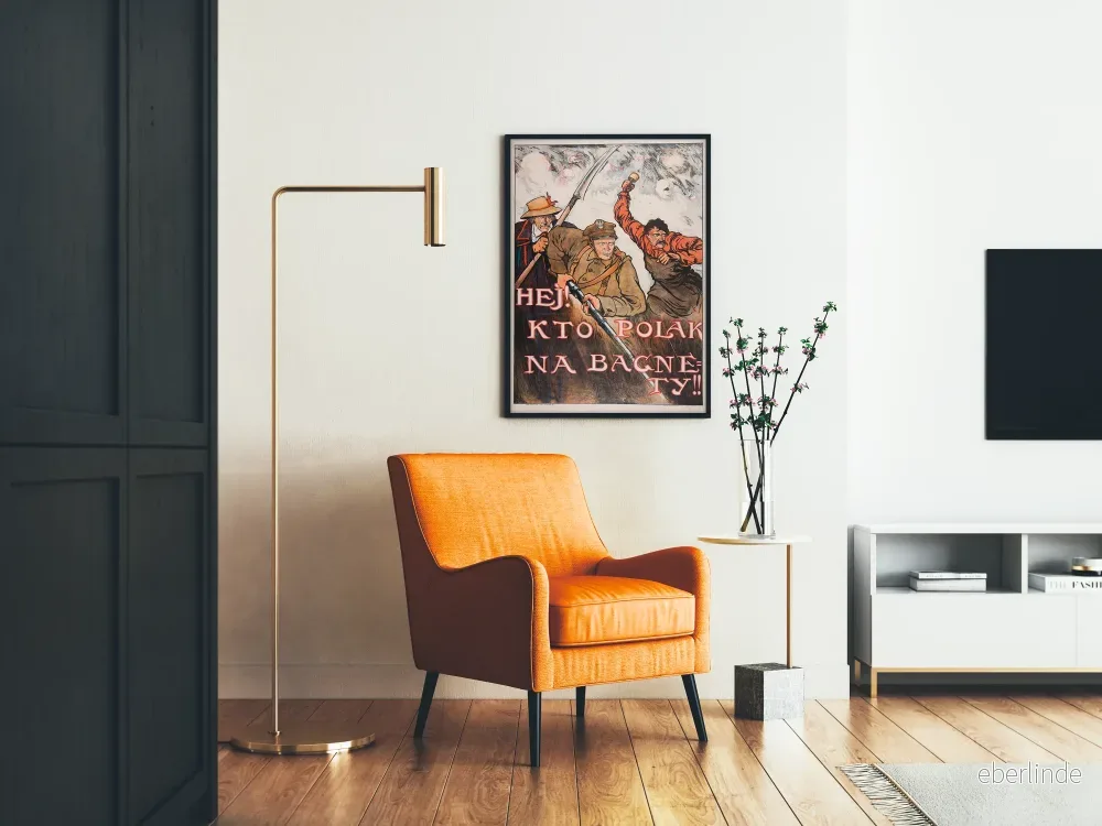 Polsk historistisk propagandaposter med stridande soldater - Bild 2