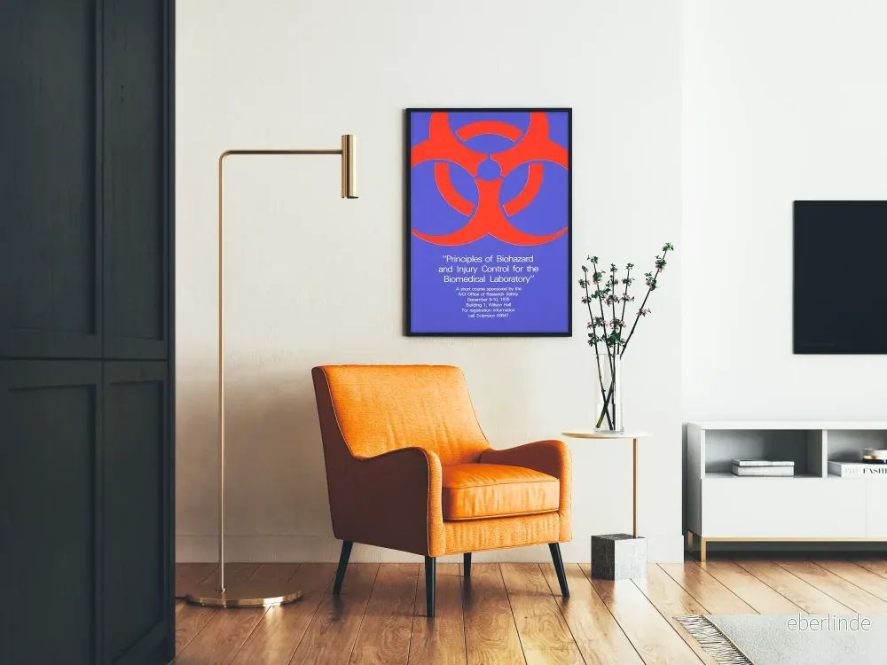 Biologifarlig poster för väggdekoration i medicinskt laboratorium - Bild 2