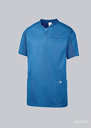 BP 1739-435-116-2XL unisex bekväm tunika, 1/2 ärmar, pikéinsatser och armlyftsystem, 180,00 g/m² tygblandning, azurblå, 2XL 4055301136718