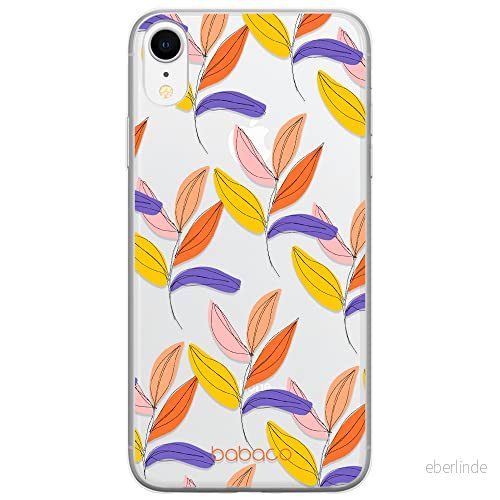 ERT GROUP mobiltelefonfodral för Apple Iphone XR originalt och officiellt licensierat Babaco mönster Plants 007 Vit optimalt anpassad till formen på mobiltelefonen, gedeeltelijk transparant 5903932568547