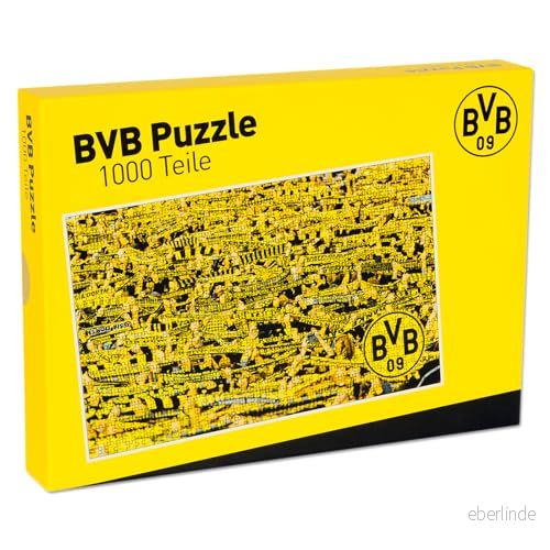 Borussia Dortmund unisex ungdom BVB pussel 1 000 delar, svartgul, 72 x 45 cm 4026649292756