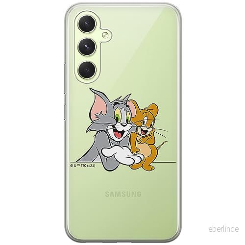 ERT GROUP mobiltelefonfodral för Samsung A54 5G originalt och officiellt licensierat Tom & Jerry mönster 005 optimalt anpassad till formen på mobiltelefonen, gedeeltelijk transparant 5905511807290