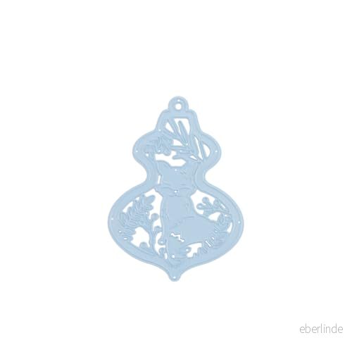 Nellie's Choice Shape Die Stansmall Julkula med skog Cutting och Skärschablon till Jul på 7,8 x 10 cm för Korttillverkning, Pyssel, Scrapbooking, Hantverk DIY Lämplig Stansmaskiner 8720512092035