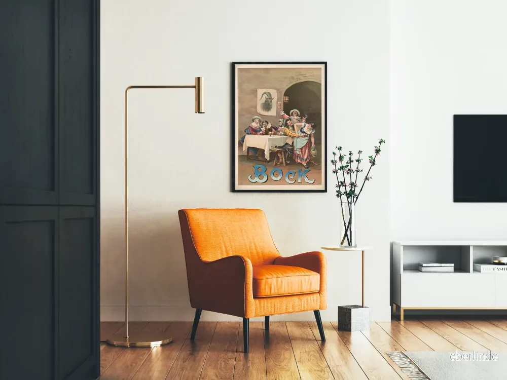 Vintageposter Bock socialt samkväm i värdshus - Bild 2