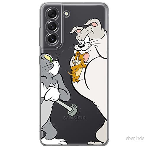 ERT GROUP mobiltelefonfodral för Samsung S21 FE originalt och officiellt licensierat Tom & Jerry mönster and 001 optimalt anpassad till formen på mobiltelefonen, gedeeltelijk transparant 5903932987867