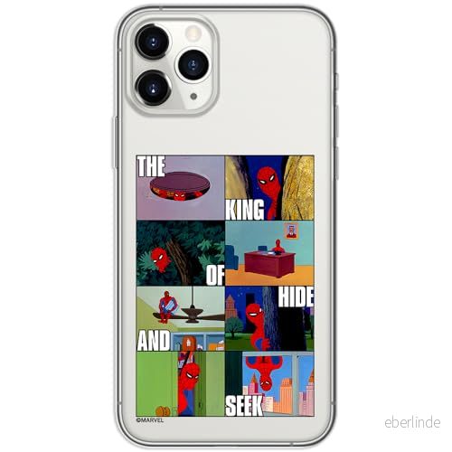 ERT GROUP mobiltelefonfodral för Iphone 11 PRO originalt och officiellt licensierat Marvel mönster Spider Man 031 optimalt anpassad till formen på mobiltelefonen, gedeeltelijk transparant 5905795007461