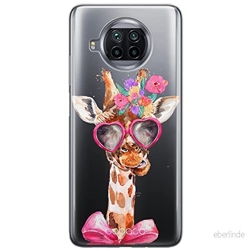 ERT GROUP mobiltelefonfodral för Xiaomi MI 10T LITE/REDMI NOTE 9 PRO 5G originalt och officiellt licensierat Babaco mönster Giraffe 002, gedeeltelijk transparant 5903537160832