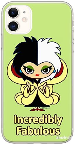 ERT GROUP mobiltelefonfodral för Iphone 11 originalt och officiellt licensierat Disney mönster Cruella 006 optimalt anpassad till formen på mobiltelefonen, fodral tillverkad av TPU plast 5905131489418