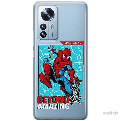 ERT GROUP mobiltelefonfodral för Xiaomi 12 PRO originalt och officiellt licensierat Marvel mönster Spider Man 041 optimalt anpassad till formen på mobiltelefonen, gedeeltelijk transparant 5905795016920