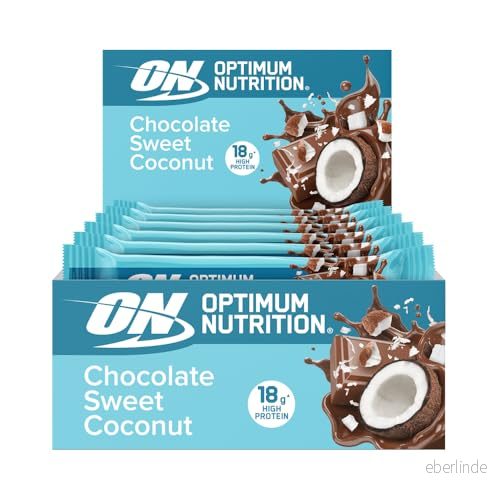Optimum Nutrition proteinbars med Chocolate Berry Crunch smak, vegetariskt proteintillskott före eller efter träning för män och kvinnor, hälsosamma snacks utan tillsatt socker, 12 x 55 g 5060751994664