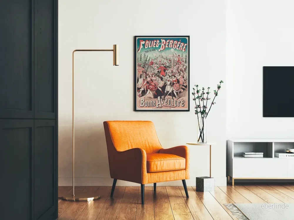 Retro affisch Folies Bergère Lycka till väggdekoration - Bild 2
