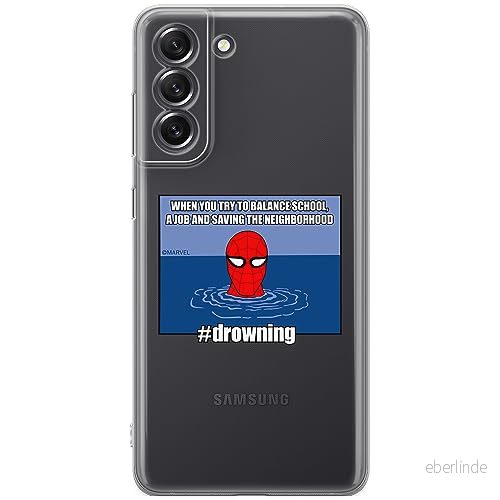 ERT GROUP mobiltelefonfodral för Samsung S21 FE originalt och officiellt licensierat Marvel mönster Spider Man 037 optimalt anpassad till formen på mobiltelefonen, gedeeltelijk transparant 5905795012786