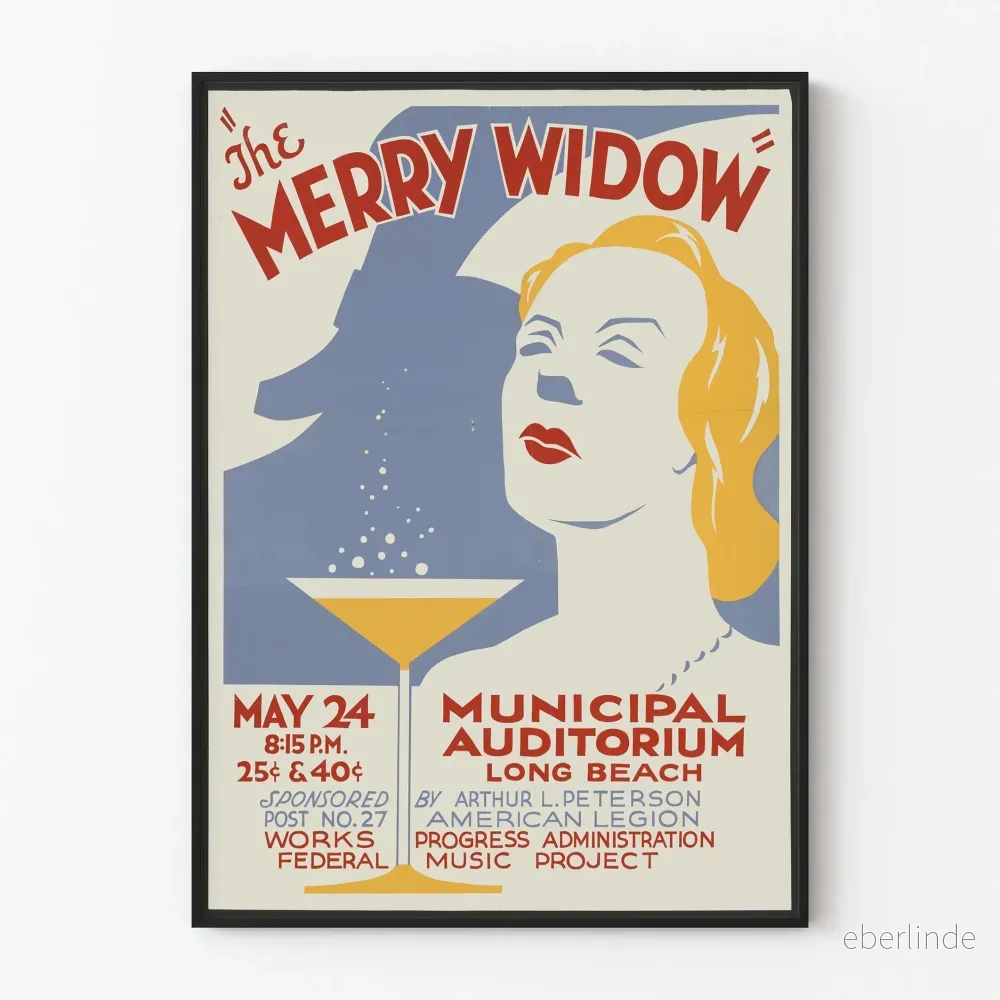 Vintageposter The Merry Widow – Retro väggdekoration Vintageposter The Merry Widow – Retro väggdekoration