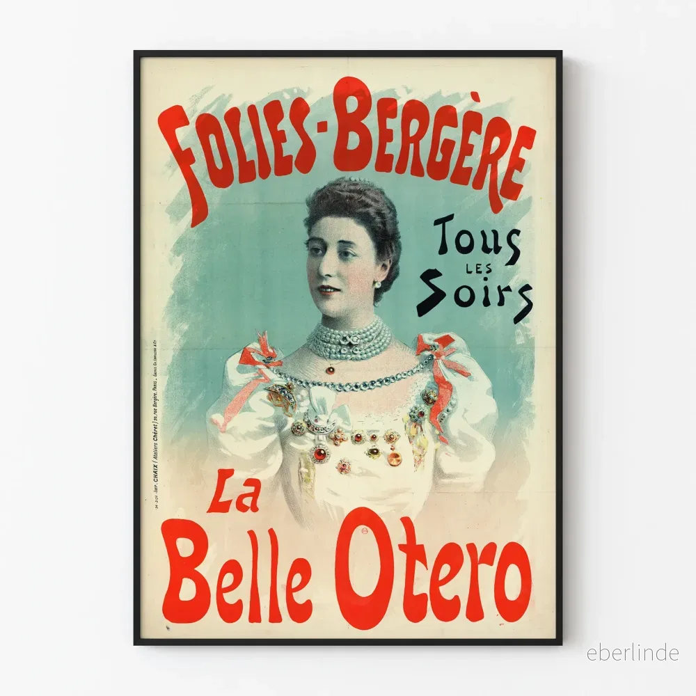 Vintageposter Folies-Bergère La Belle Otero