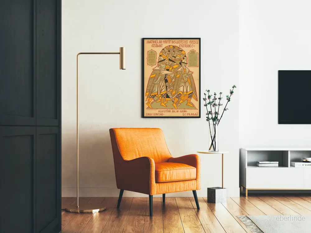 Vintageposter Matiné till förmån för ryska konstnärer i Frankrike - Bild 2