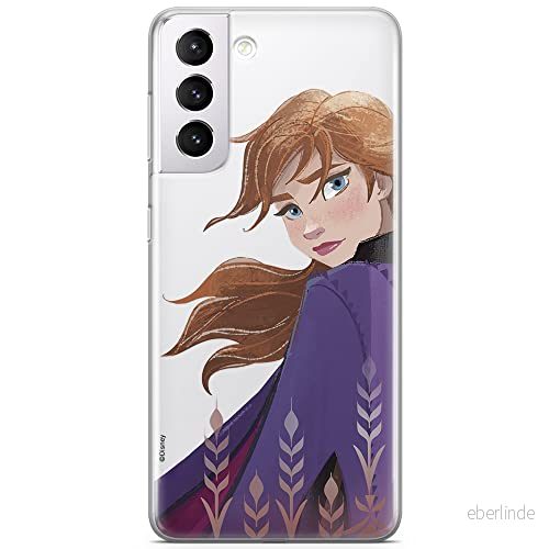 ERT GROUP mobiltelefonfodral för Samsung S21 originalt och officiellt licensierat Disney mönster Anna 002 optimalt anpassad till formen på mobiltelefonen, gedeeltelijk transparant 5903932293777