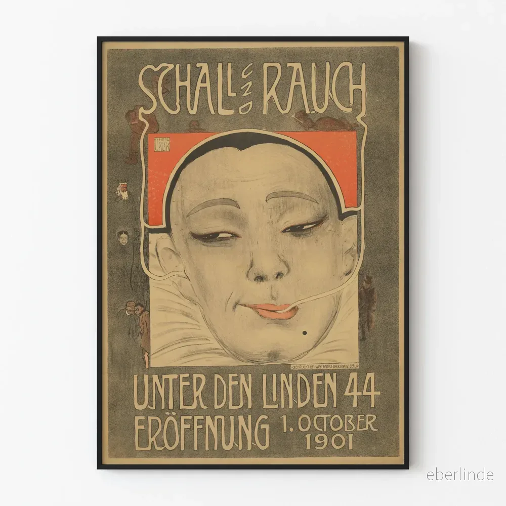Vintageposter Schall und Rauch - Konstnärlig retro väggdekoration