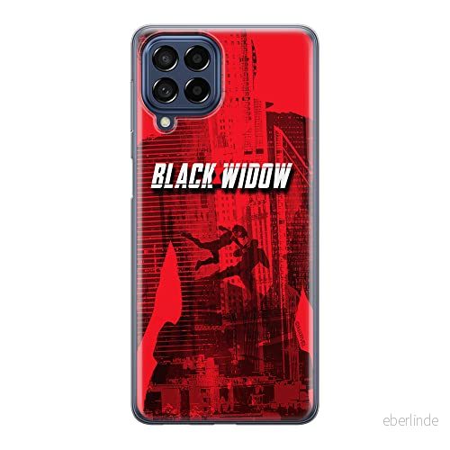ERT GROUP mobiltelefonfodral för Samsung M33 5G originalt och officiellt licensierat Marvel mönster Black Widow 007 optimalt anpassad till formen på mobiltelefonen, fodral tillverkad av TPU plast 5905511339906