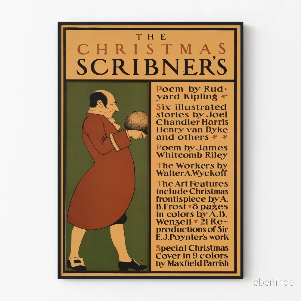 Vintageposter The Christmas Scribner's Väggdekoration