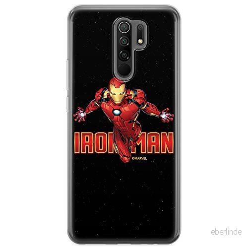 ERT GROUP mobiltelefonfodral för Xiaomi REDMI 9 originalt och officiellt licensierat Marvel mönster Iron Man 030 optimalt anpassad till formen på mobiltelefonen, fodral tillverkad av TPU plast 5904805150203