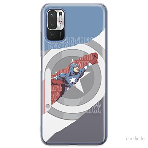 ERT GROUP mobiltelefonfodral för Xiaomi REDMI NOTE 10 5G / POCO M3 PRO originalt och officiellt licensierat Marvel mönster Captain America 013, fodral tillverkad av TPU plast 5904805615658