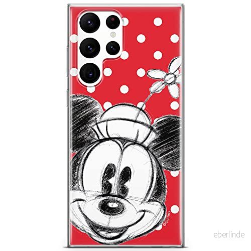 ERT GROUP mobiltelefonfodral för Samsung S22 ULTRA originalt och officiellt licensierat Disney mönster Minnie 009 optimalt anpassad till formen på mobiltelefonen, fodral tillverkad av TPU plast 5904805279676