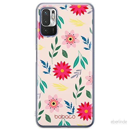 ERT GROUP mobiltelefonfodral för Xiaomi REDMI NOTE 10 5G / POCO M3 PRO originalt och officiellt licensierat Babaco mönster Flowers 010, fodral tillverkad av TPU plast 5904805613852
