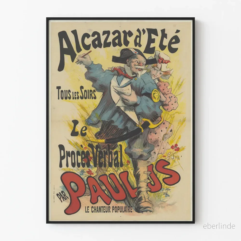 Vintageaffisch Alcazar d'Été - Le Procès Verbal av Paulus
