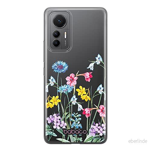ERT GROUP mobiltelefonfodral för Xiaomi 12 LITE originalt och officiellt licensierat Babaco mönster Flowers 040 optimalt anpassad till formen på mobiltelefonen, gedeeltelijk transparant 5905511509378