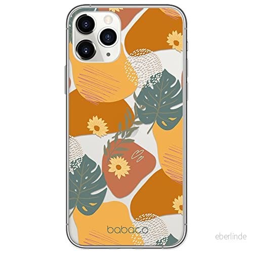 ERT GROUP mobiltelefonfodral för Apple Iphone 11 PRO MAX originalt och officiellt licensierat Babaco mönster Plants 008 Vit optimalt anpassad till formen på mobiltelefonen, gedeeltelijk transparant 5903932570243