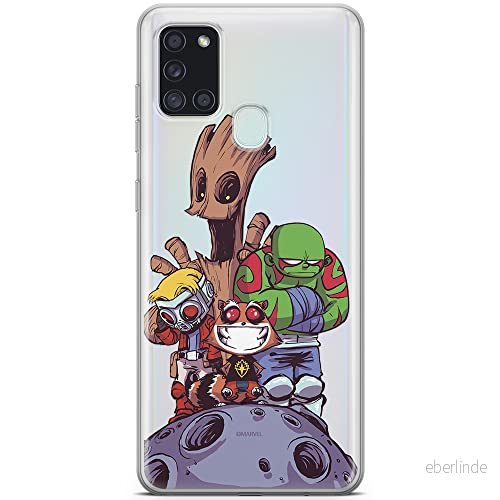 ERT GROUP mobiltelefonfodral för Samsung A21s originalt och officiellt licensierat Marvel mönster Guardians of the Galaxy 017 optimalt anpassad till formen på mobiltelefonen, gedeeltelijk transparant 5903040264027