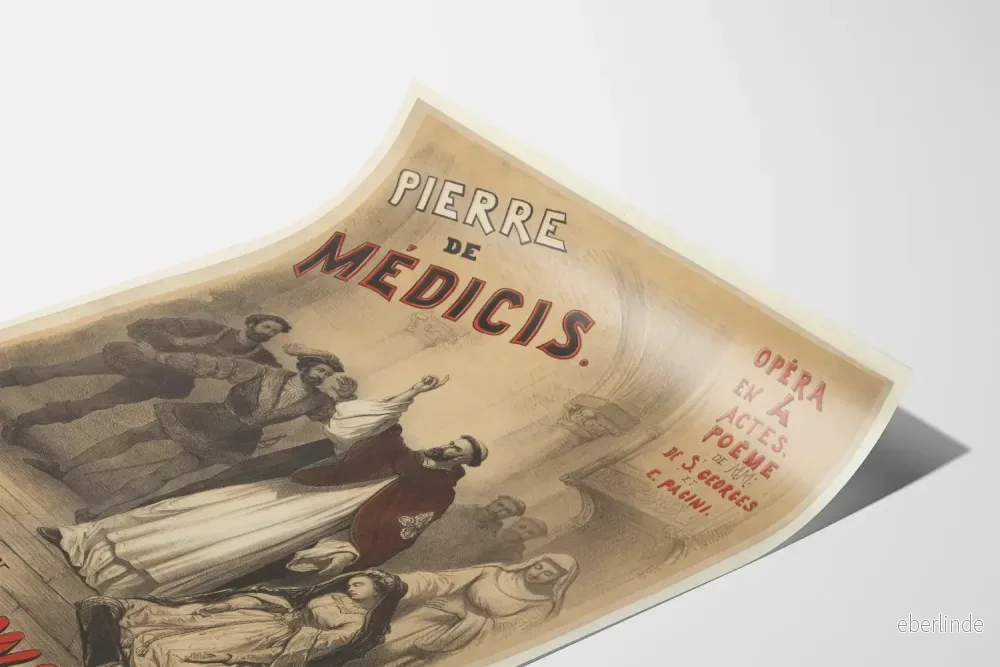 Vintageaffisch av Pierre de Médicis för opera - Bild 3
