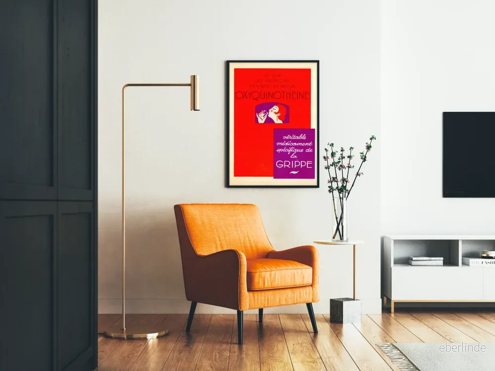 Vintageposter för Oxyquinothein medicin och influensa - Bild 2
