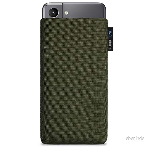 Adore June Klassisk olivgrön väska kompatibel med Galaxy S21 mobiltelefonväska tillverkad av resistent Cordura tyg displayrengöringseffekt, i Europa 4260477569134