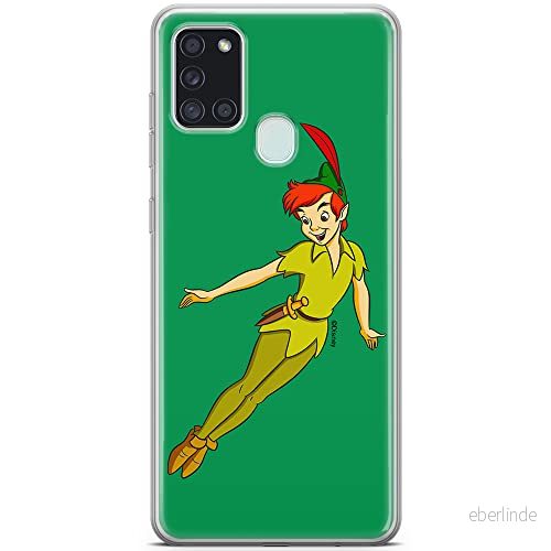 ERT GROUP mobiltelefonfodral för Samsung A21s originalt och officiellt licensierat Disney mönster Peter Pan 001 optimalt anpassad till formen på mobiltelefonen, fodral tillverkad av TPU plast 5905131146816
