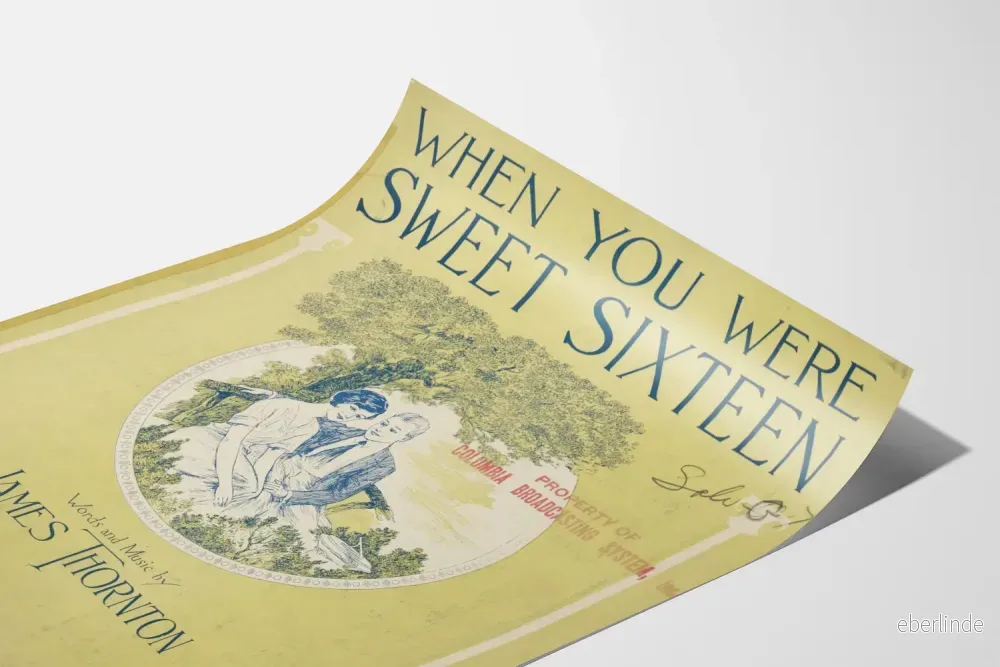 Vintageposter When You Were Sweet Sixteen av James Thornton - Bild 3