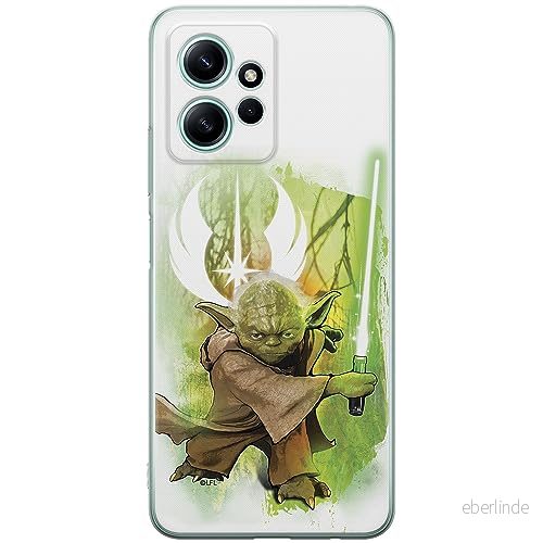 ERT GROUP mobiltelefonfodral för Xiaomi REDMI NOTE 12 4G originalt och officiellt licensierat Star Wars mönster Yoda 005 optimalt anpassad till formen på mobiltelefonen, fodral tillverkad av TPU plast 5905511941901