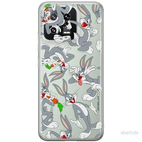 ERT GROUP mobiltelefonfodral för Xiaomi 13 originalt och officiellt licensierat Looney Tunes mönster Bugs 013 optimalt anpassad till formen på mobiltelefonen, gedeeltelijk transparant 5905511908751