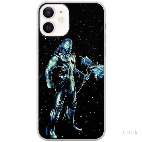ERT GROUP mobiltelefonfodral för Iphone 12 Mini originalt och officiellt licensierat Marvel mönster Thor 004 optimalt anpassad till formen på mobiltelefonen, fodral tillverkad av TPU plast 5904805160813