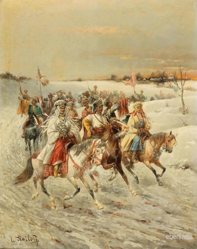 Målning Mariage cosaque - Adolf Baumgartner-Stoiloff | Konsttryck - Bild 2