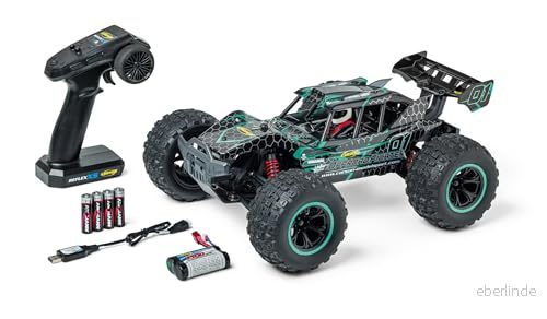 Carson 500404254 1:10 XS Offr.Fighter Cage 100% RTR turkos Fjärrstyrd bil, RC Buggy, inkl. batterier och fjärrkontroll, Offroad Buggy 4005299013225